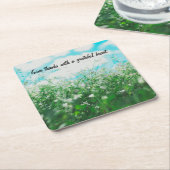 Geef bedankt een onderzetter met een dankbaar hart (Schuin)