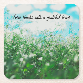 Geef bedankt een onderzetter met een dankbaar hart