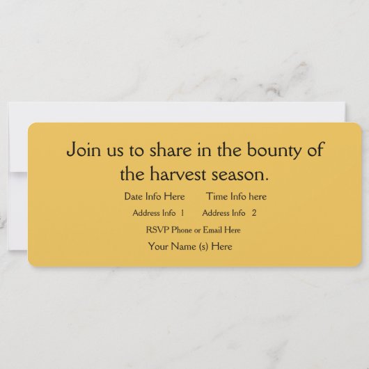 Geef Bedankt een oogst lederen kaart (Achterkant)