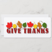 Geef Bedankt een oogst lederen kaart (Voorkant)