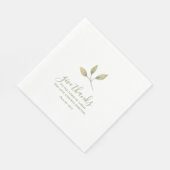 Geef Bedankt eenvoudige elegante Waterverf Thanksg Servet (Hoek)