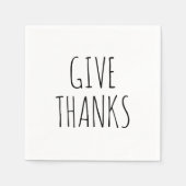 Geef Bedankt eenvoudige leuke typografische Thanks Servet (Voorkant)