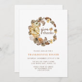 Geef Bedankt Eenvoudige Thanksgiving Waterverf Kaart (Voorkant / Achterkant)