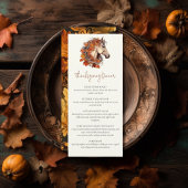 Geef Bedankt Elegant Horse Equestrian Thanksgiving Menu