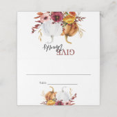 Geef bedankt elegante Thanksgiving Dinner Decor Plaatskaartje (Buitenkant ongevouwen)