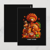 Geef Bedankt en Deel Liefde Briefkaart (Voorkant / Achterkant)