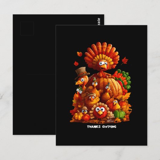 Geef Bedankt en Deel Liefde Briefkaart (Voorkant / Achterkant)