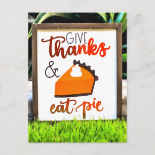 Geef Bedankt en eet Thanksgiving uit Briefkaart