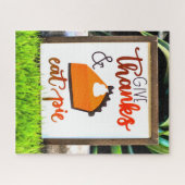 Geef Bedankt en eet Thanksgiving uit Legpuzzel (Horizontaal)
