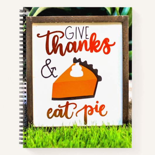 Geef Bedankt en eet Thanksgiving uit Notitieboek (Voorkant)