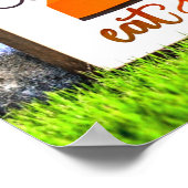 Geef Bedankt en eet Thanksgiving uit Poster (Hoek)