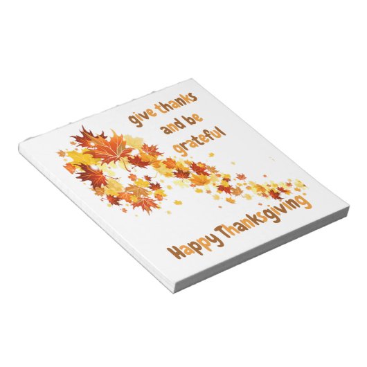 Geef Bedankt en wees dankbaar Notitieblok (Schuin)