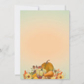 Geef Bedankt Fall Bladeren Krans Thanksgiving Dine Kaart (Achterkant)