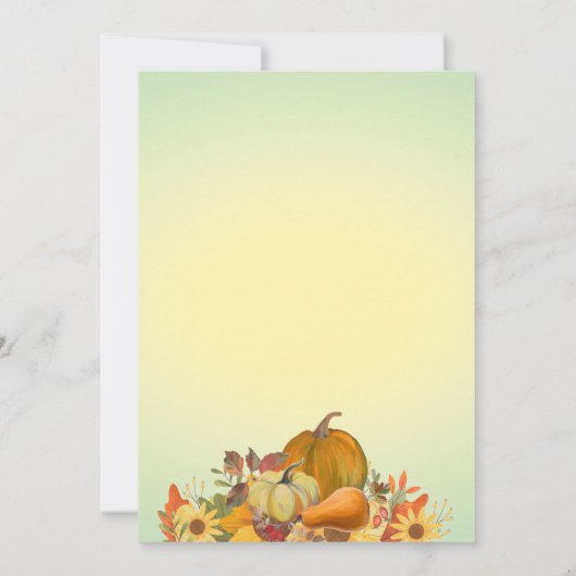 Geef Bedankt Fall Bladeren Krans Thanksgiving Dine Kaart (Achterkant)