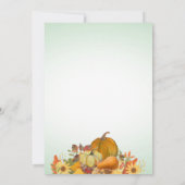 Geef Bedankt Fall Bladeren Krans Thanksgiving Dine Kaart (Achterkant)