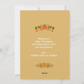 GEEF BEDANKT | Familie Thanksgiving fotokaart Feestdagenkaart (Achterkant)