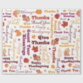 Geef Bedankt - Fijne Thanksgiving Day Cadeaupapier (Vlak)