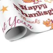 Geef Bedankt - Fijne Thanksgiving Day Cadeaupapier (Rol Hoek)