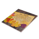 Geef Bedankt Filippijnen 4:6-7 Bijbelversie, Autum Tegeltje (Zijkant)