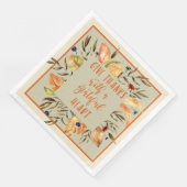 Geef Bedankt Floral, Thanksgiving Wreath Napkins Servetten (Hoek)