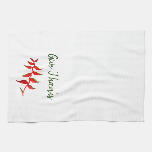  Geef Bedankt Floral Theedoek (Horizontaal)