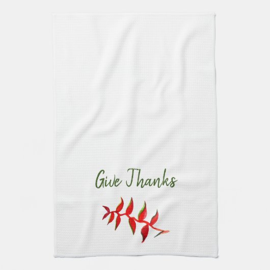  Geef Bedankt Floral Theedoek (Verticaal)