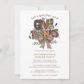 Geef Bedankt Friendsgiving Thanksgiving Diner Kaart (Voorkant)