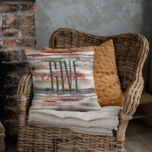 Geef Bedankt Gepersonaliseerde Herfst Waterverf St Kussen