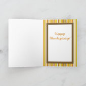 GEEF BEDANKT gevouwen Schrift Thanksgiving Kaart (Binnen)