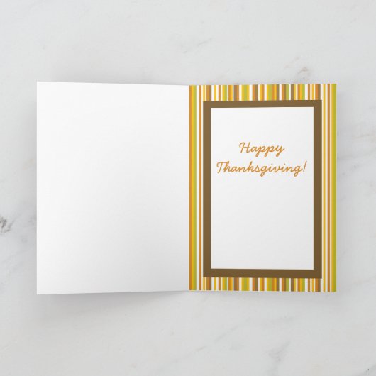 GEEF BEDANKT gevouwen Schrift Thanksgiving Kaart (Binnen)