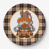 Geef Bedankt Gnome Papieren Bordje (Voorkant)