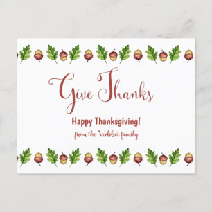 Geef Bedankt Happy Thanksgiving  Briefkaart