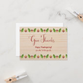 Geef Bedankt Happy Thanksgiving Eikels Custom Kaart (Voorkant / Achterkant in situ)
