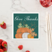 Geef Bedankt Harvest Pumpkins Custom Servetten (Insitu)