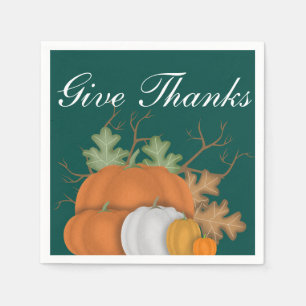 Geef Bedankt Harvest Pumpkins Custom Servetten