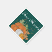 Geef Bedankt Harvest Pumpkins Custom Servetten (Hoek)
