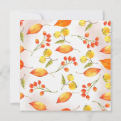 Geef Bedankt Herfst Foliage Thanksgiving Diner Kaart (Achterkant)