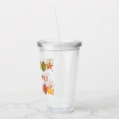 Geef Bedankt Herfst Herfst bladeren Thanksgiving Acryl Drinkbeker (Links)
