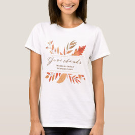Geef Bedankt Herfst Herfst bladeren Thanksgiving T-shirt