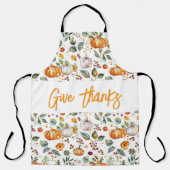 GEEF BEDANKT Herfst Herfst Pompoenen & Bladeren Va Schort (Voorkant)