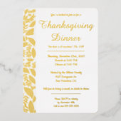 Geef bedankt Herfstbladeren Folie Uitnodiging (Voorkant)