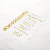 Geef bedankt Herfstbladeren Folie Uitnodiging (Gedraaid)