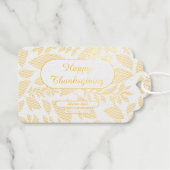 Geef bedankt Herfstbladeren Happy Thanksgiving Cadeaulabels (Voorkant (horizontaal))