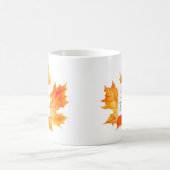 Geef Bedankt Herfstbladeren Thanksgiving Koffiemok (Center)