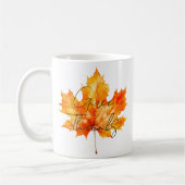 Geef Bedankt Herfstbladeren Thanksgiving Koffiemok (Links)