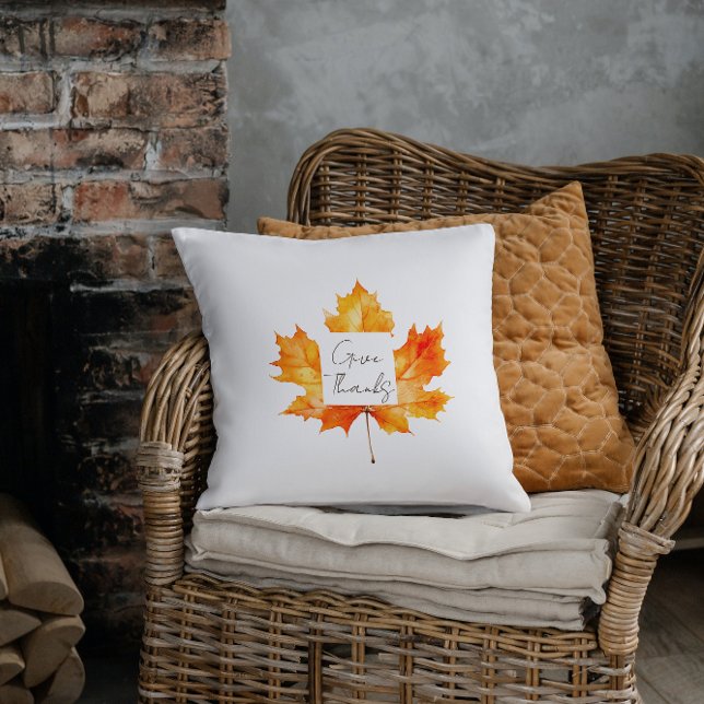 Geef Bedankt Herfstbladeren Thanksgiving Kussen (Creator heeft geüpload)