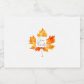 Geef Bedankt Herfstbladeren Thanksgiving Likeurfles Etiket (Enkel label)