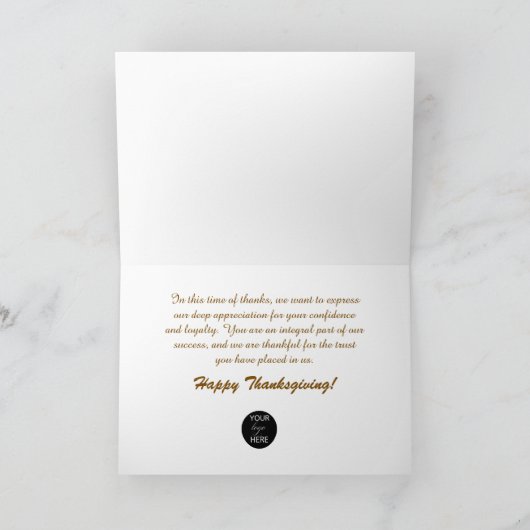 Geef Bedankt herfstlandschap Thanksgiving Feestdagen Kaart (Binnen)