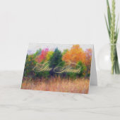 Geef Bedankt herfstlandschap Thanksgiving Feestdagen Kaart (Voorkant)