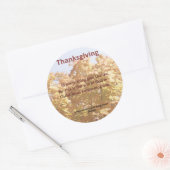 Geef bedankt in alles 1 Thessaliërs 5:18 Ronde Sticker (Envelop)